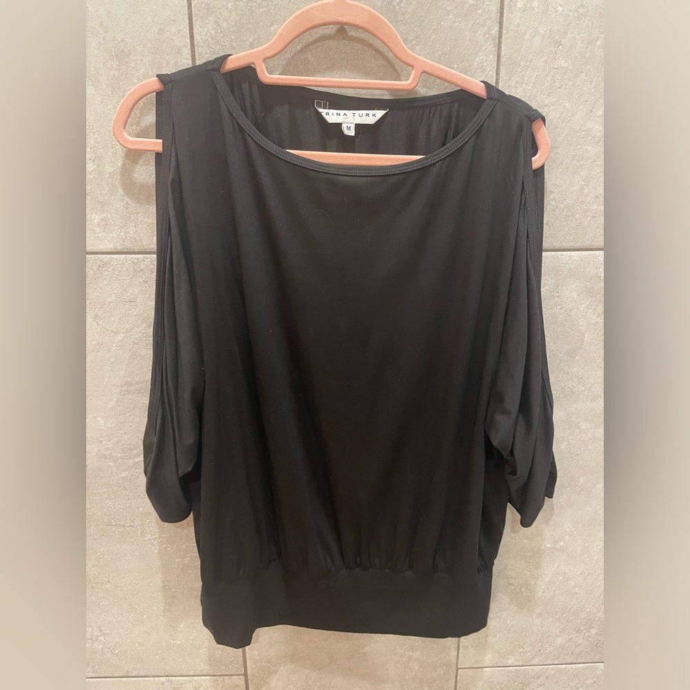 Trina Turk black jersey shirt - only worn two times
